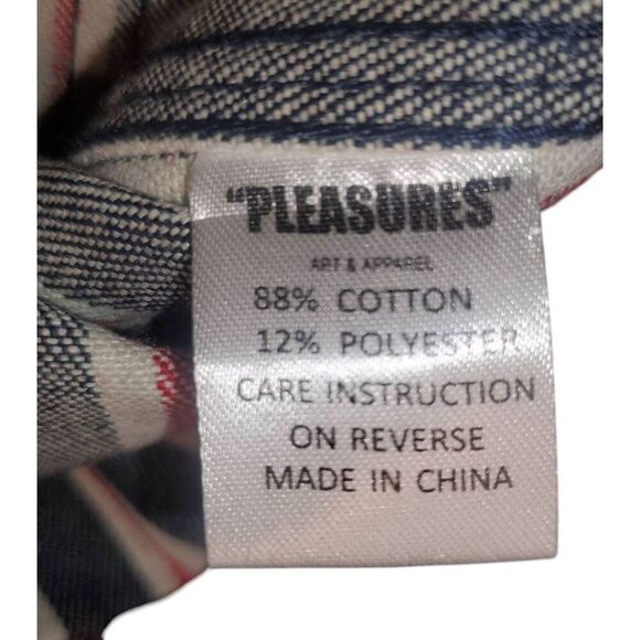 Pleasures Striped Denim Utility Jacket Size L - Picture 7 of 12